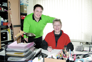Sebastian Pfeiffer und Marion Pfeiffer-Allerkamp in Ihrem Immobilienbüro.
